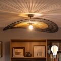 BRILAGI - Lustru aplicat cu LED CERIA BOHO 1x E27/60W/230V Ø 100 cm negru/maro
