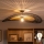Brilagi - Lustru aplicat cu LED CERIA BOHO 1x E27/60W/230V Ø 100 cm negru/maro