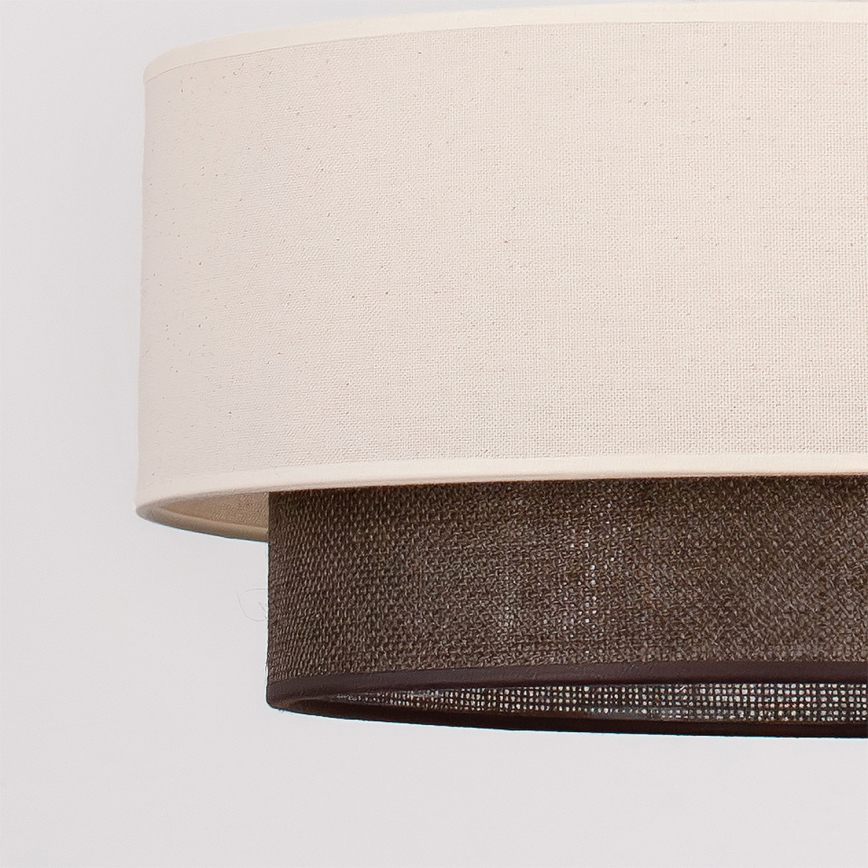 Brilagi - Lustru aplicat LED Boho, 3 x E27, 15 W, 230 V, diametru 80 cm, crem/maro