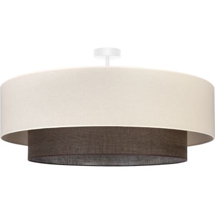 Brilagi - Lustru aplicat LED Boho, 3 x E27, 15 W, 230 V, diametru 80 cm, crem/maro