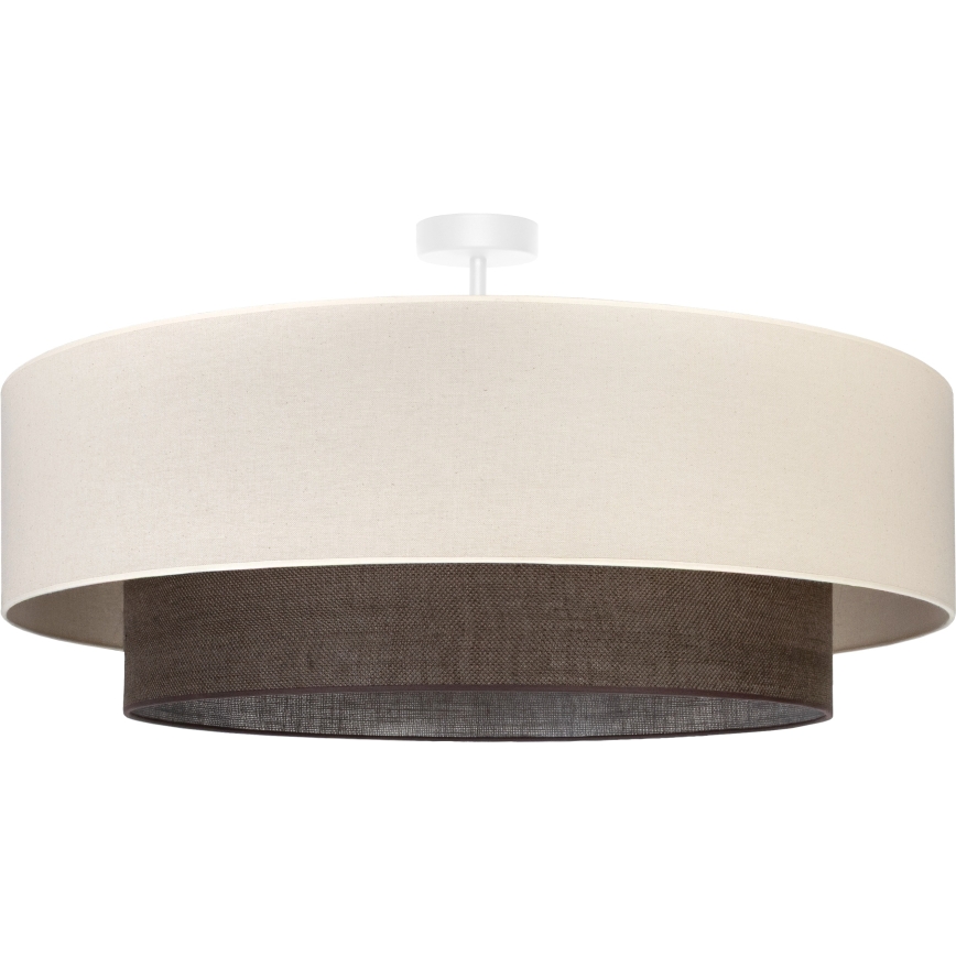 Brilagi - Lustru aplicat LED Boho, 3 x E27, 15 W, 230 V, diametru 80 cm, crem/maro