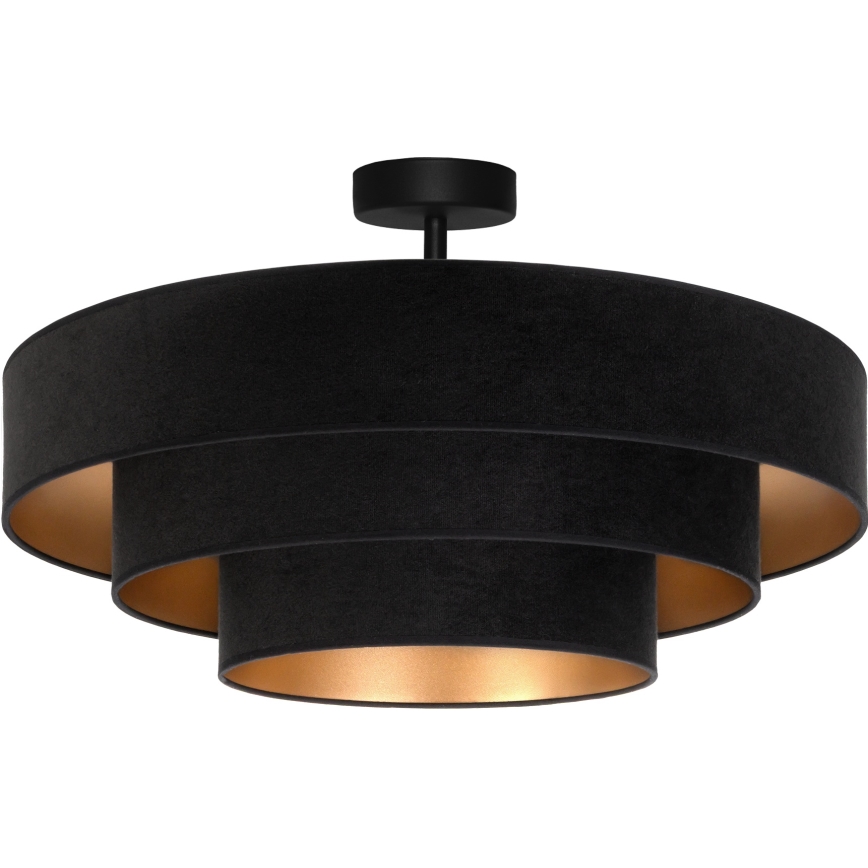 Brilagi - Lustru aplicat LUNETA, 3x E27/60W/230V, Ø 80 cm, negru/auriu