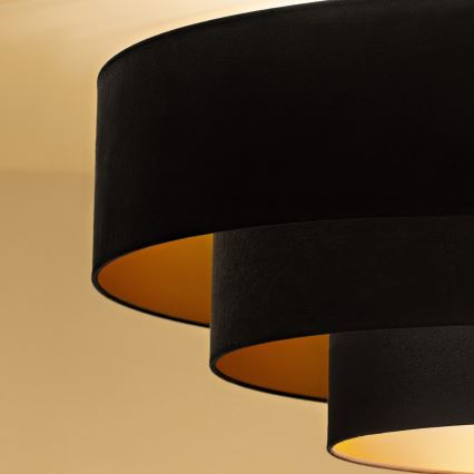 Brilagi - Lustru aplicat LUNETA, 3x E27/60W/230V, Ø 80 cm, negru/auriu