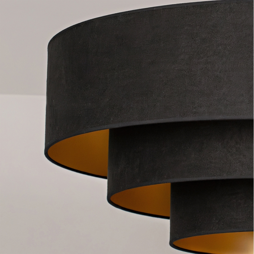 Brilagi - Lustru aplicat LUNETA, 3x E27/60W/230V, Ø 80 cm, negru/auriu