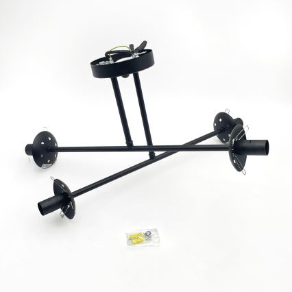 Brilagi - Lustru aplicat MALIVA 4xE14/15W/230V negru/fumuriu