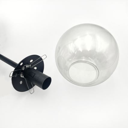 Brilagi - Lustru aplicat MALIVA 4xE14/15W/230V negru/transparent