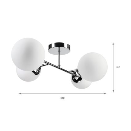 Brilagi - Lustru aplicat MALONY, 4xE14/20W/230V, crom lucios