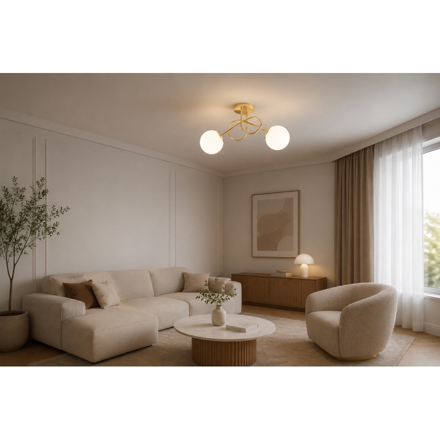 Brilagi - Lustru aplicat MILO 2xE27/60W/230V auriu