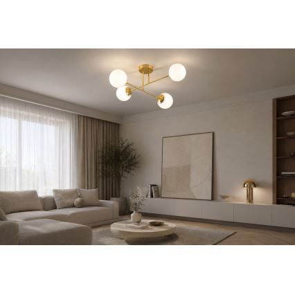 Brilagi - Lustru aplicat MILO 4xE27/60W/230V auriu