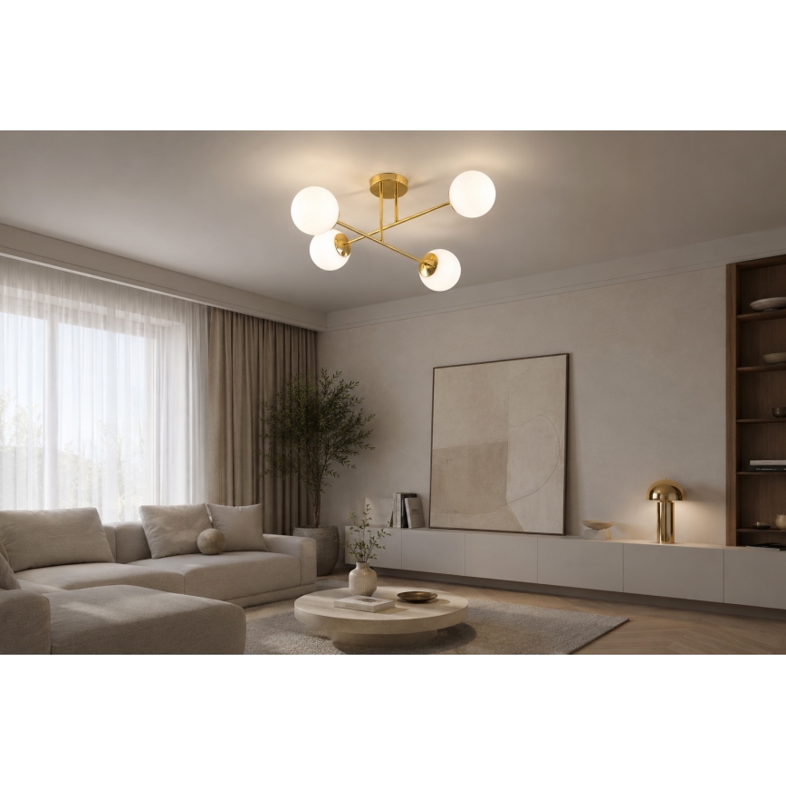 Brilagi - Lustru aplicat MILO 4xE27/60W/230V auriu