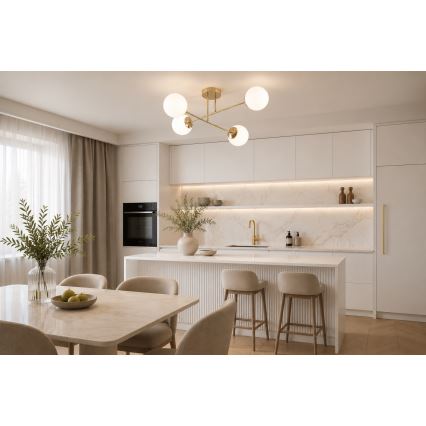 Brilagi - Lustru aplicat MILO 4xE27/60W/230V auriu