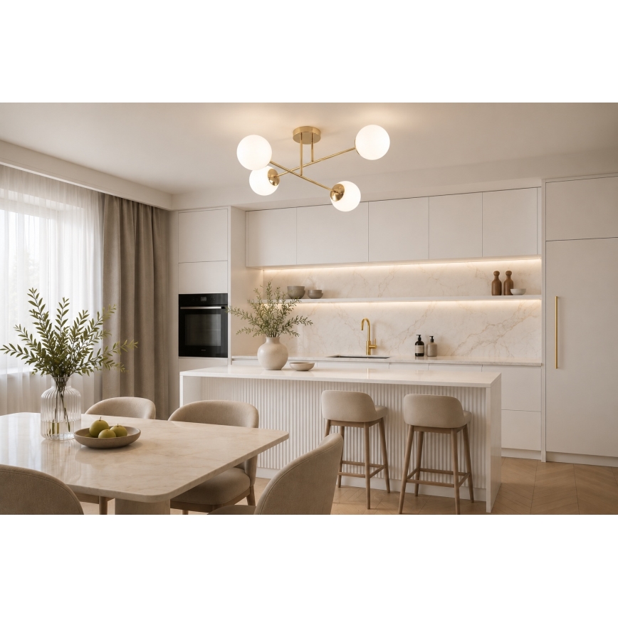 Brilagi - Lustru aplicat MILO 4xE27/60W/230V auriu