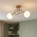 Brilagi - Lustru aplicat MILO ECRU 2xE27/60W/230V bej/auriu
