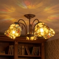 BRILAGI - Lustru aplicat MIRABELLA în stil Tiffany, 5xE27/60W/230V, Ø 60 cm