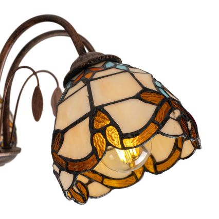 Brilagi - Lustru aplicat MIRABELLA în stil Tiffany, 5xE27/60W/230V, Ø 60 cm