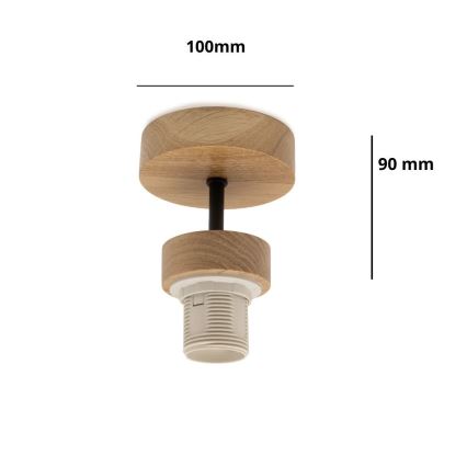 Brilagi - Lustru aplicat PARTY 1xE27/60W/230V, Ø 10 cm, stejar