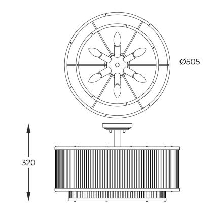 Brilagi - Lustru aplicat RAMOS 6xE14/60W/230V auriu