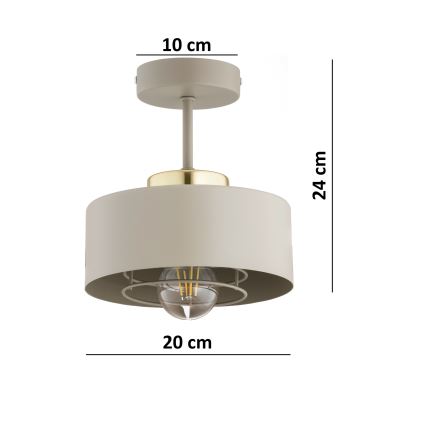 Brilagi - Lustru aplicat SPRING 1xE27/60W/230V, bej/auriu