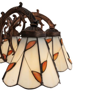 Brilagi - Lustru aplicat Tiffany din vitralii FOLIA 6xE27/60W/230V Ø 60 cm