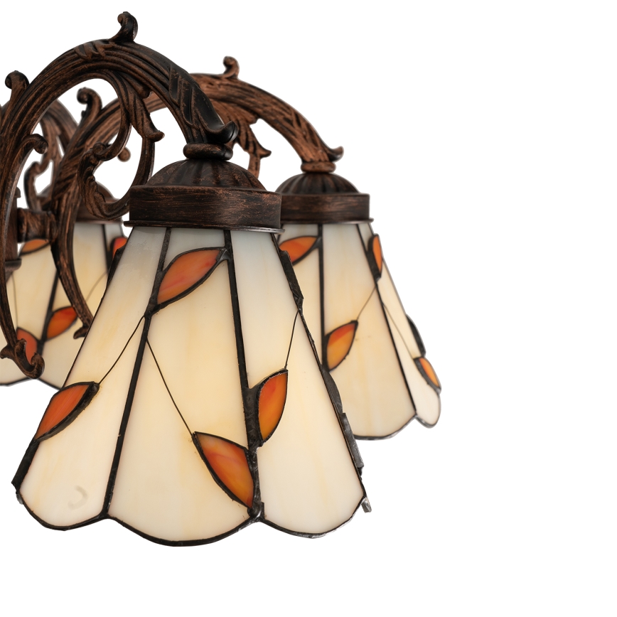Brilagi - Lustru aplicat Tiffany din vitralii FOLIA 6xE27/60W/230V Ø 60 cm