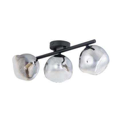 Brilagi - Lustru aplicat VULCANO 3xG9/8W/230V negru/negru fumuriu