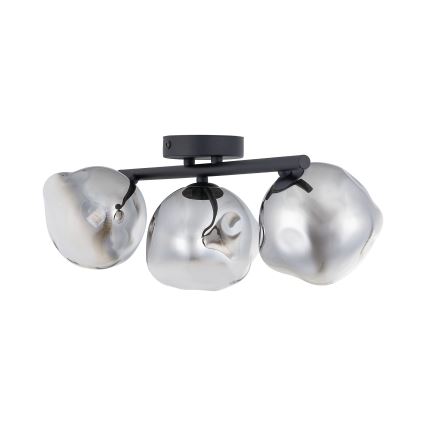 Brilagi - Lustru aplicat VULCANO 3xG9/8W/230V negru/negru fumuriu