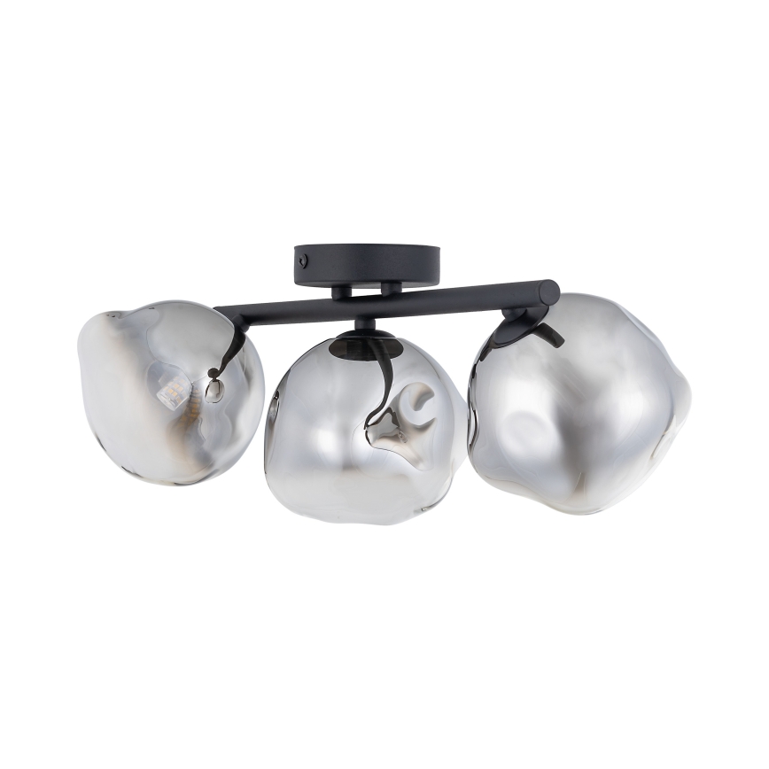 Brilagi - Lustru aplicat VULCANO 3xG9/8W/230V negru/negru fumuriu