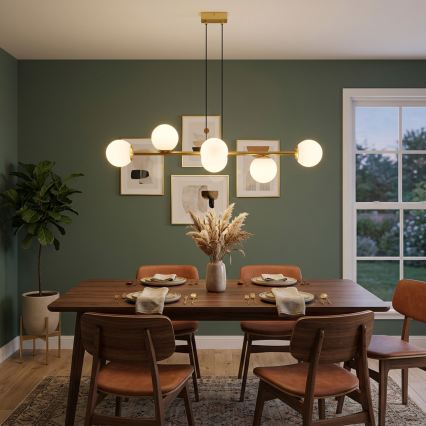 Brilagi - Lustru cu cablu MALONY 6xE14/20W/230V auriu