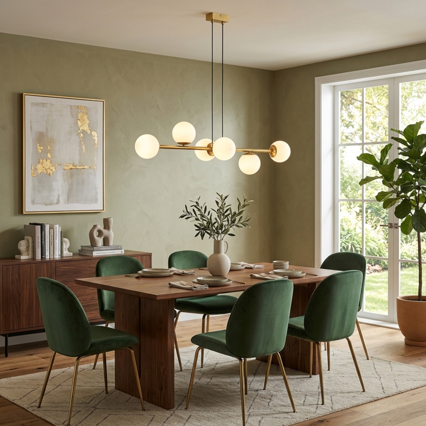 Brilagi - Lustru cu cablu MALONY 6xE14/20W/230V auriu