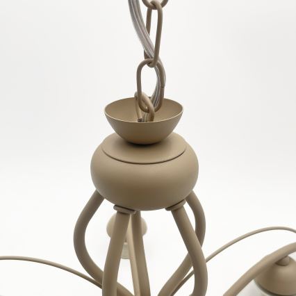Brilagi - Lustru cu lanț ANTICO MODERN 5xE27/60W/230V bej