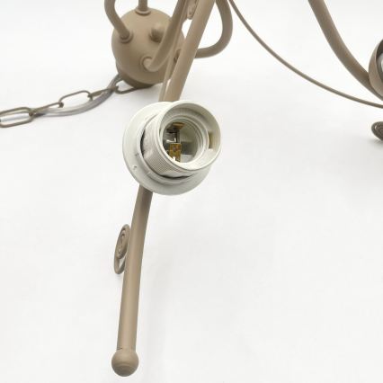 Brilagi - Lustru cu lanț ANTICO MODERN 5xE27/60W/230V bej