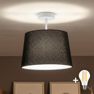 Brilagi - Lustru LED aplicat CERIA 1xE27/60W/230V Ø 30 cm alb/negru