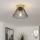 Brilagi - Lustru LED aplicat CERIA WIRE, 1xE27/40W/230V, Ø 21 cm, negru/stejar