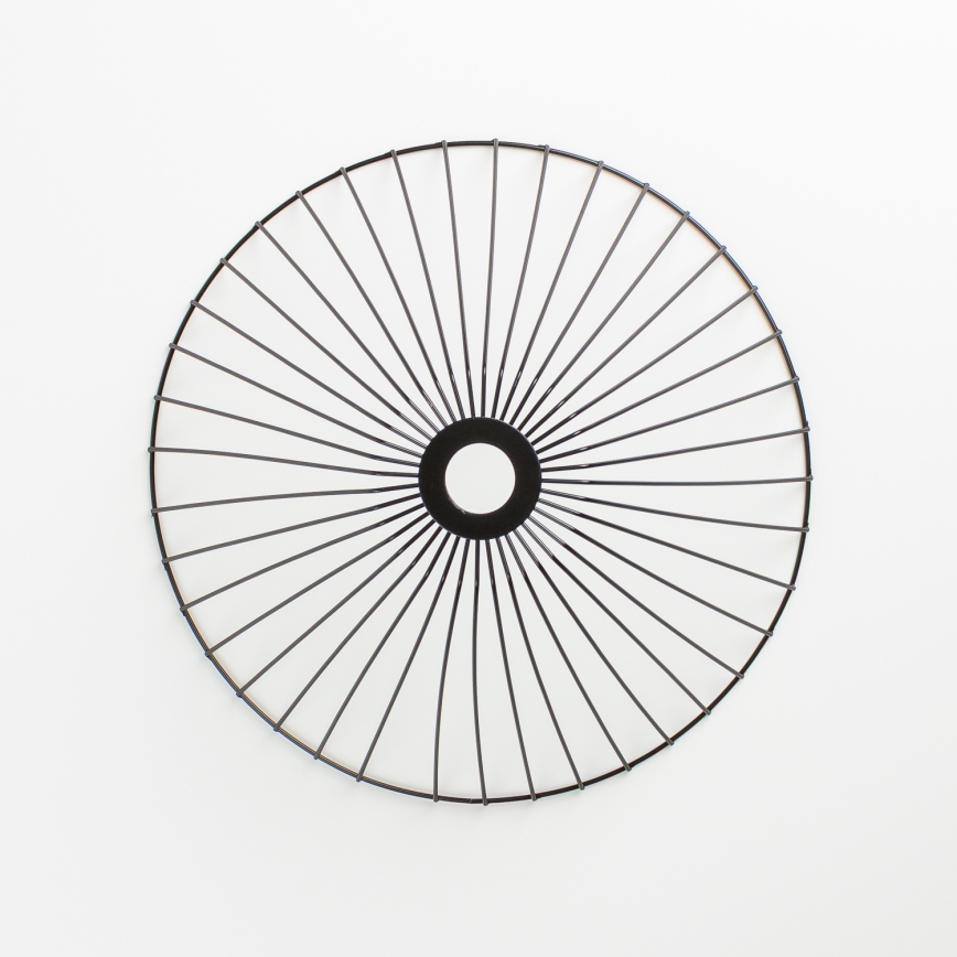 Brilagi - Lustru LED aplicat CERIA WIRE 1xE27/40W/230V Ø 45 cm negru/stejar