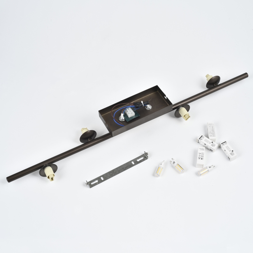 Brilagi - Lustru LED aplicat MILLA 4xG9/3W/230V maro/maro fumuriu