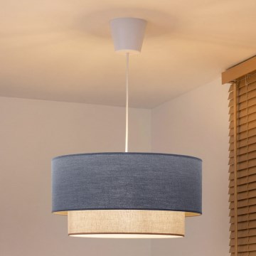 Brilagi - Lustru LED cu cablu BOHO ECO, 1xE27/10W/230V, Ø 40 cm, albastru/crem