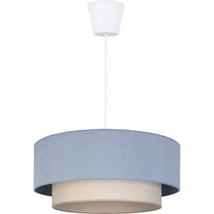 Brilagi - Lustru LED cu cablu BOHO ECO, 1xE27/10W/230V, Ø 40 cm, albastru/crem