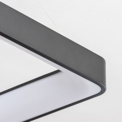 Brilagi - Lustră LED reglabilă suspendată pe cablu FALCON II LED/125W/230V 3000-6500K 60x60 cm neagră + telecomandă