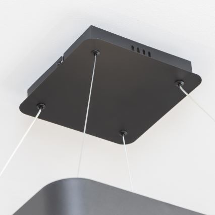 Brilagi - Lustră LED reglabilă suspendată pe cablu FALCON II LED/125W/230V 3000-6500K 60x60 cm neagră + telecomandă
