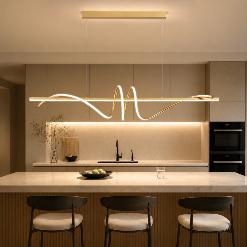 BRILAGI - LED Lustră reglabilă pe cablu SIGNATURE LED/50W/230V 3000-6000K 120 cm auriu + telecomandă