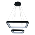 Brilagi - Lustru LED dimabil suspendat pe cablu FALCON SLIM, 78 W, 230 V, 3000–6500 K, 50x50 cm, negru + telecomandă