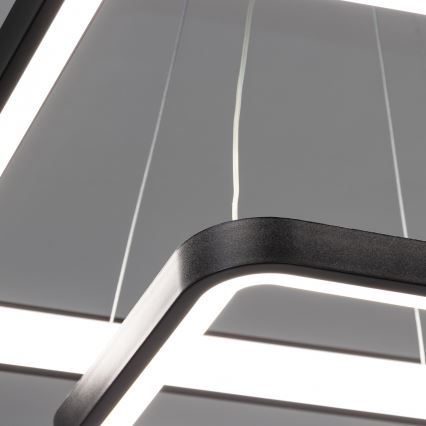 Brilagi - Lustru LED reglabil suspendat pe cablu FALCON SLIM LED/78W/230V 3000-6500K 50x50 cm negru + telecomandă