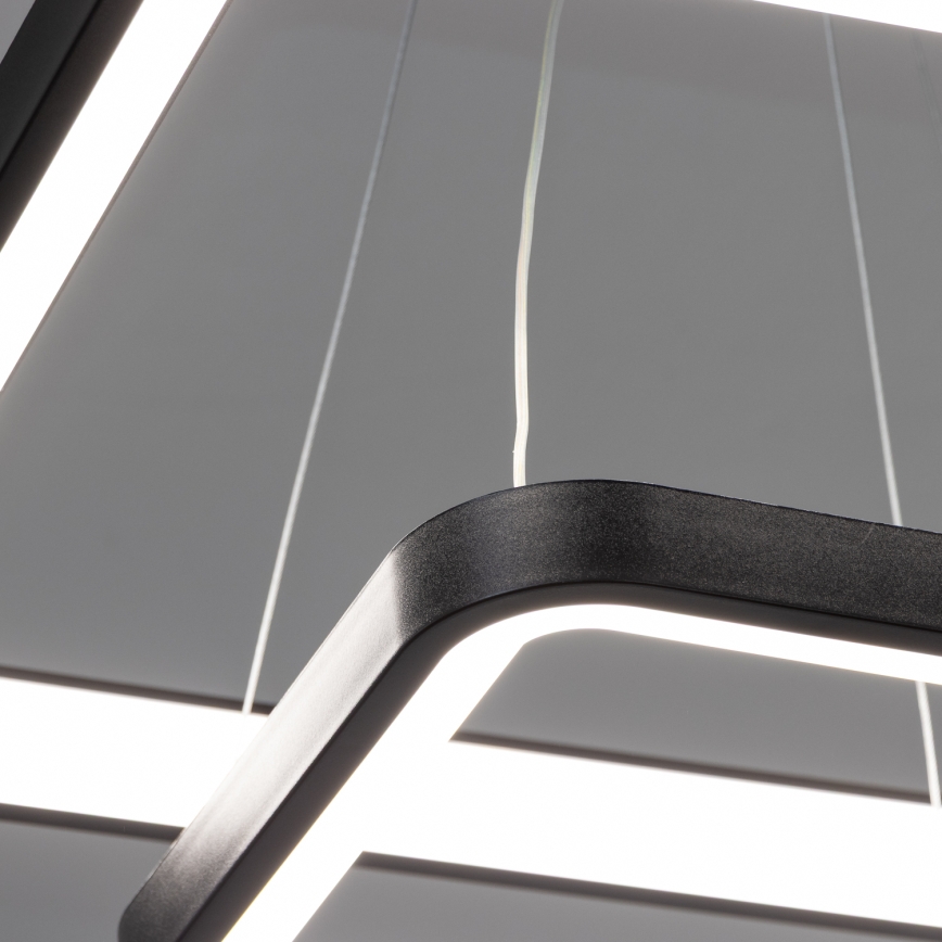 Brilagi - Lustru LED reglabil suspendat pe cablu FALCON SLIM LED/78W/230V 3000-6500K 50x50 cm negru + telecomandă