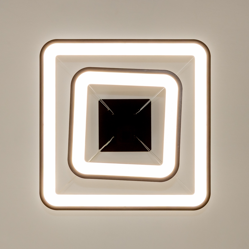 Brilagi - Lustru LED reglabil suspendat pe cablu FALCON SLIM LED/78W/230V 3000-6500K 50x50 cm negru + telecomandă