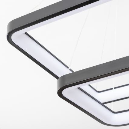 Brilagi - Lustru LED reglabil suspendat pe cablu FALCON SLIM LED/78W/230V 3000-6500K 50x50 cm negru + telecomandă