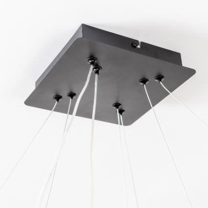 Brilagi - Lustru LED reglabil suspendat pe cablu FALCON SLIM LED/78W/230V 3000-6500K 50x50 cm negru + telecomandă