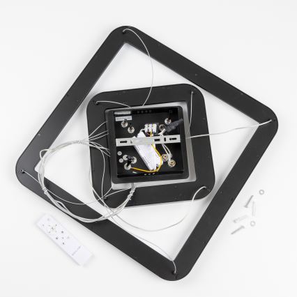 Brilagi - Lustru LED reglabil suspendat pe cablu FALCON SLIM LED/78W/230V 3000-6500K 50x50 cm negru + telecomandă