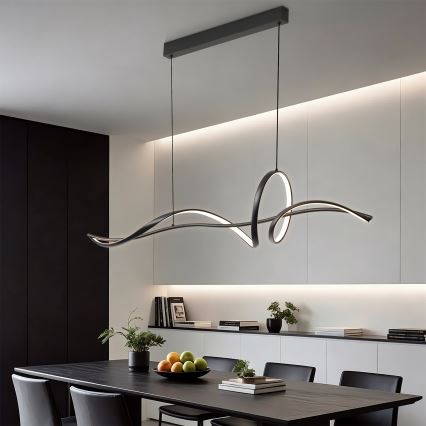 Brilagi - lustra LED reglabilă suspendată pe cablu SIGNATURE LED/55W/230V 3000-6000K 120x23 cm negru + telecomandă