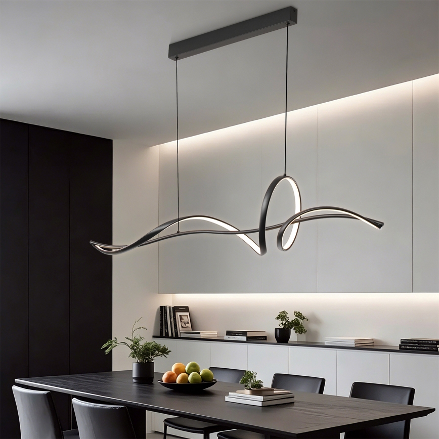 Brilagi - lustra LED reglabilă suspendată pe cablu SIGNATURE LED/55W/230V 3000-6000K 120x23 cm negru + telecomandă