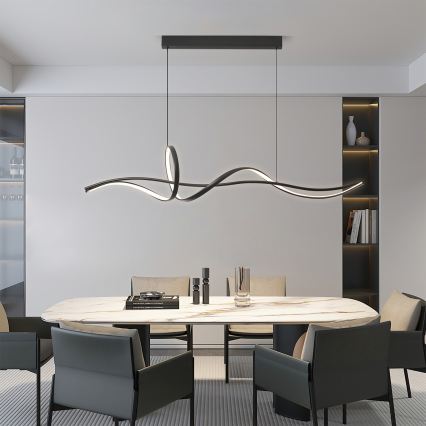 Brilagi - lustra LED reglabilă suspendată pe cablu SIGNATURE LED/55W/230V 3000-6000K 120x23 cm negru + telecomandă